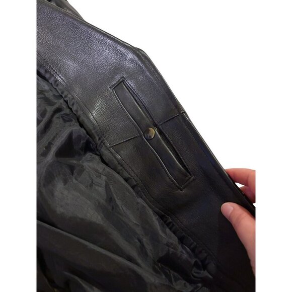 Vintage Leather Motorcycle Jacket M Patches HOG POW MIA Wolf Embroidered - Picture 11 of 13